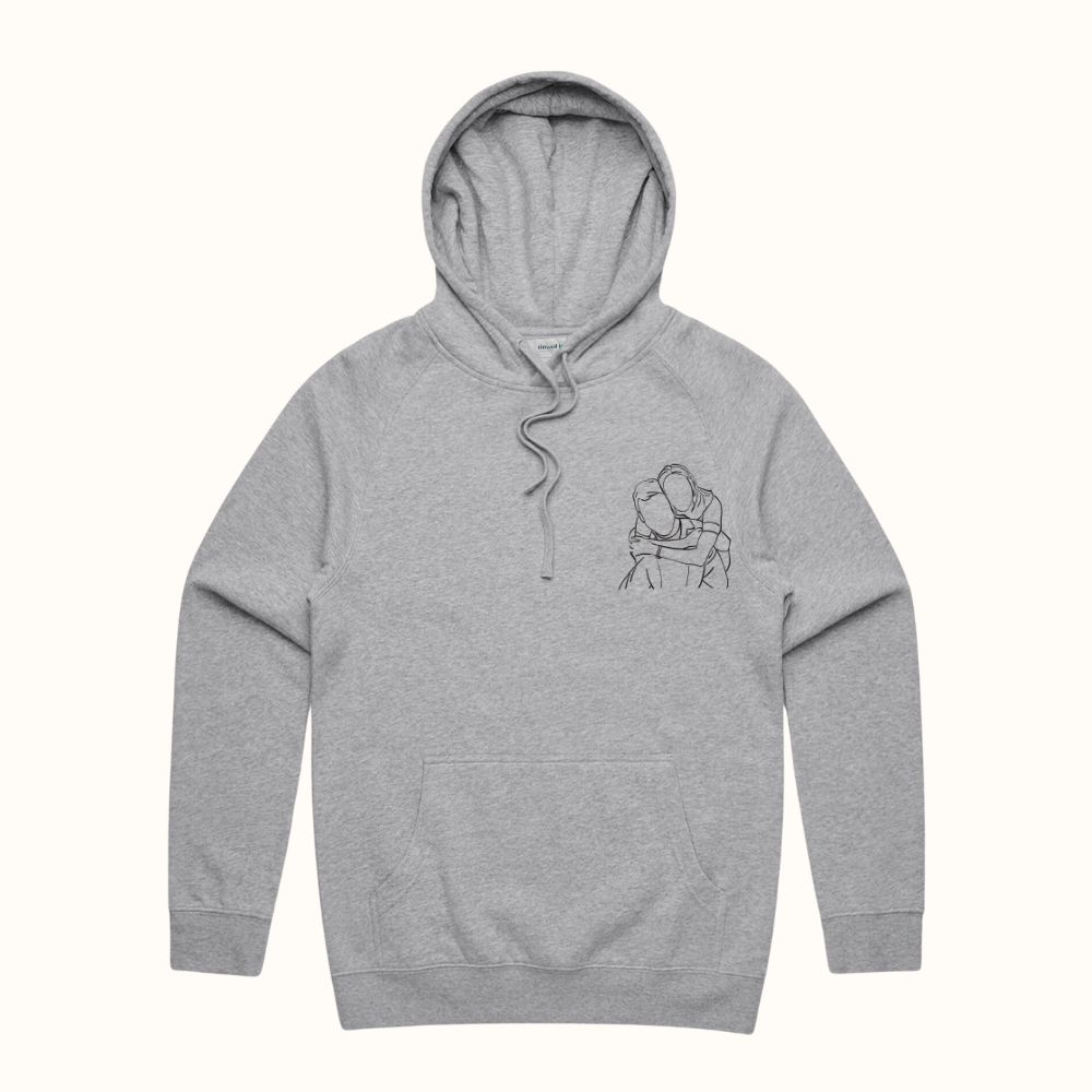 Custom Couple Drawing Hoodie - thread it.