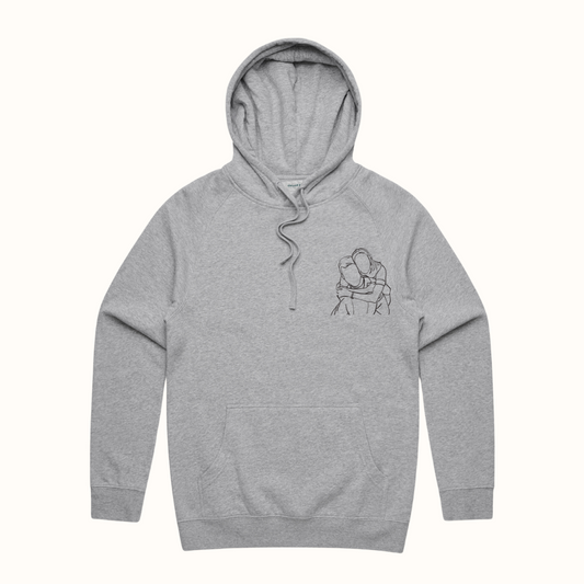 Custom Couple Drawing Hoodie - thread it.