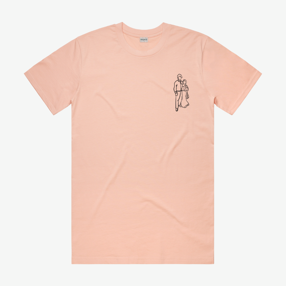 Custom Couple Drawing T-shirt - thread it.