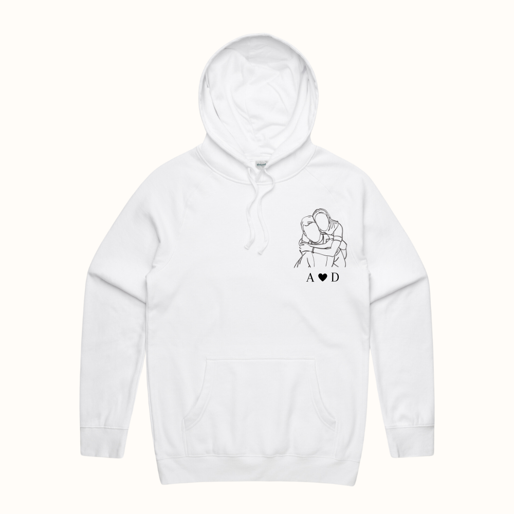 Custom Couple Drawing Hoodie - thread it.