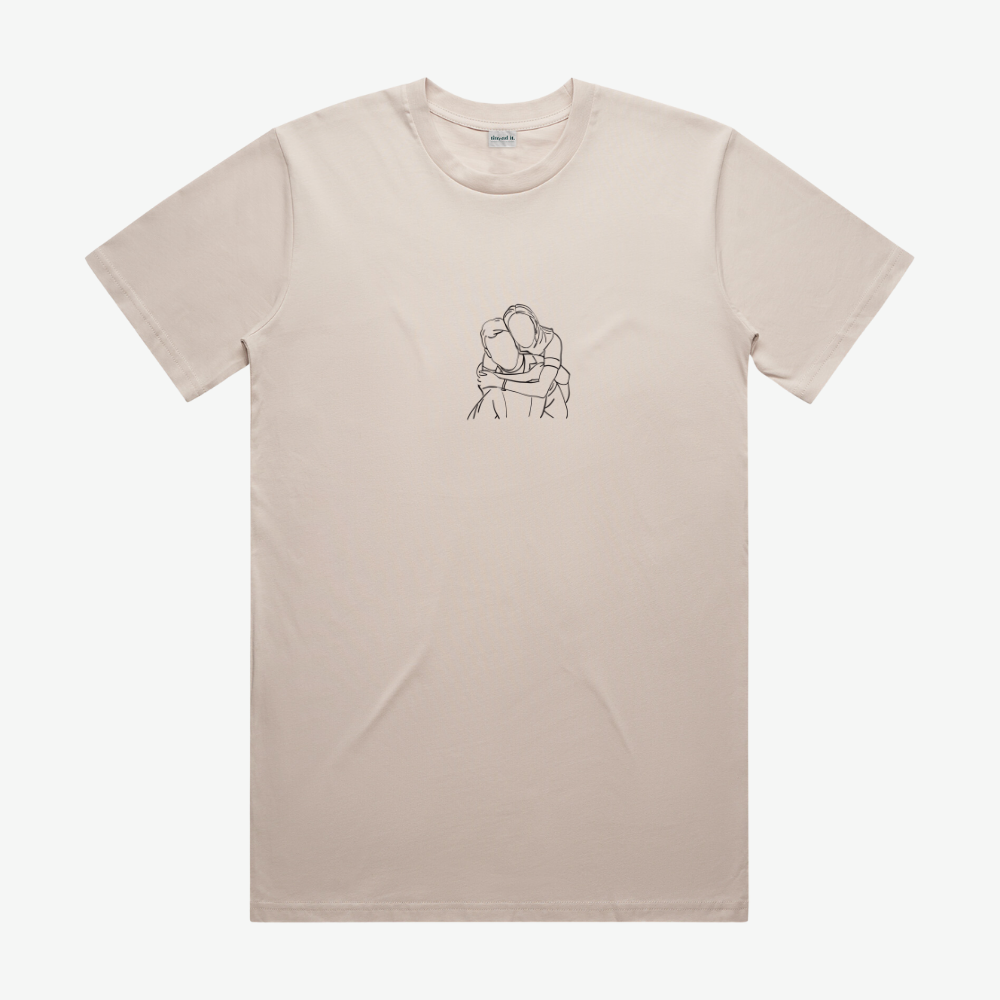 Custom Couple Drawing T-shirt - thread it.