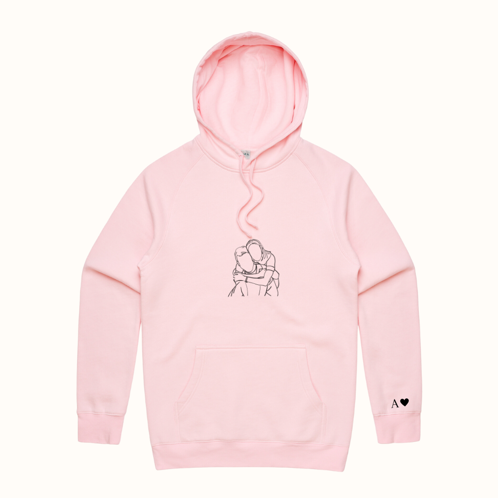 Custom Couple Drawing Hoodie - thread it.